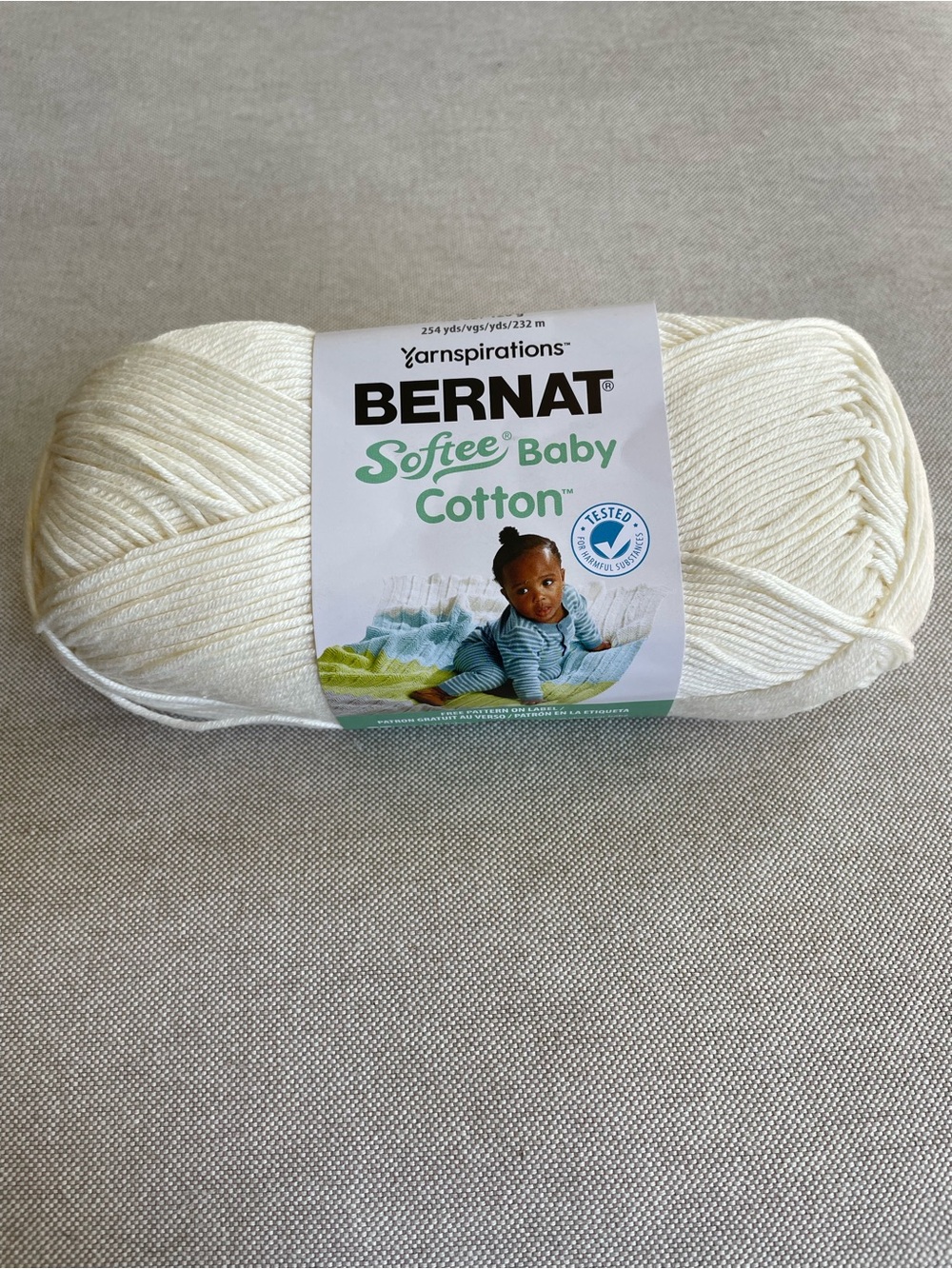 Bernat Softee Baby Cotton Yarn - Cream